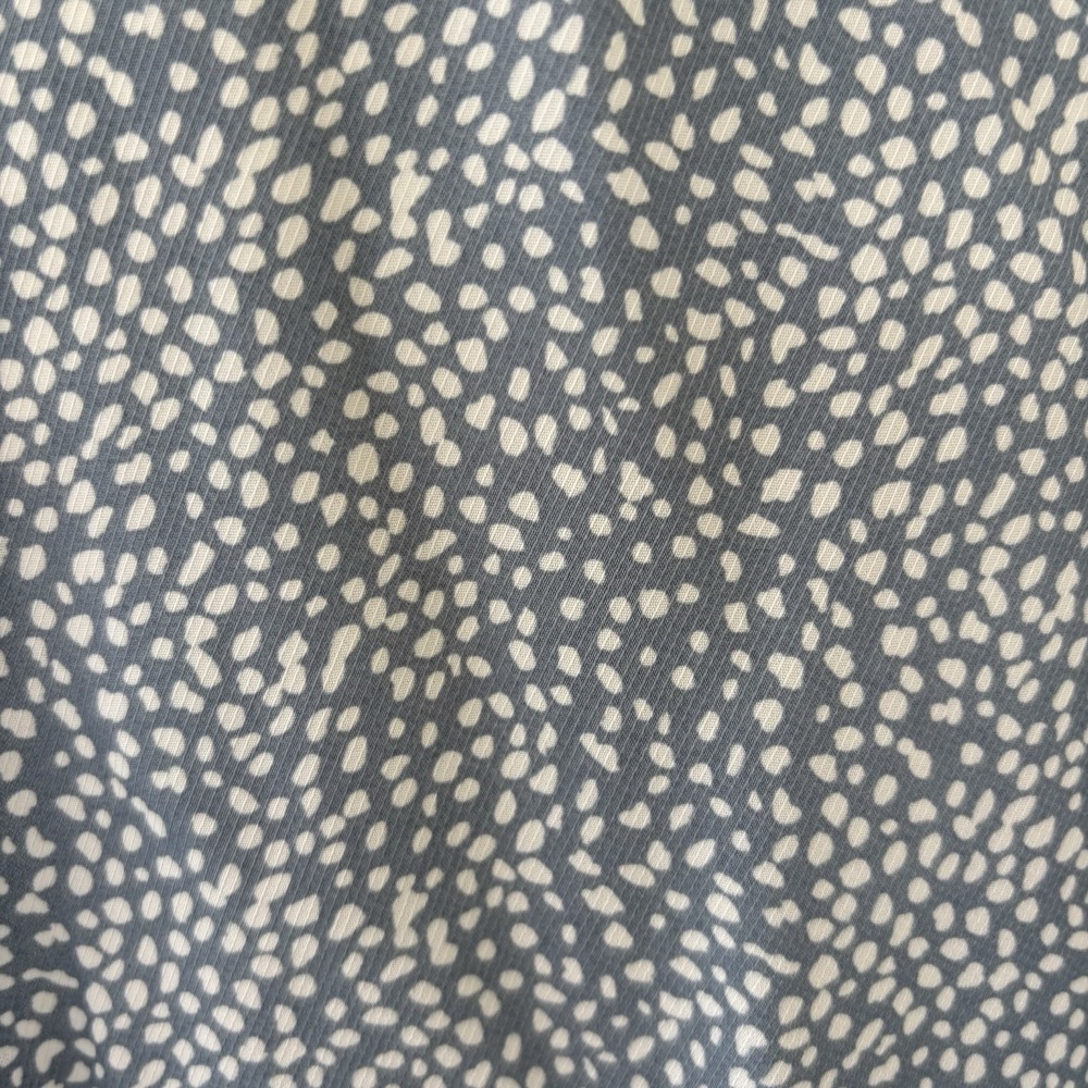 Promesa Smocked Dress Women's M Muted Blue White Dots Flowy Prairie Romantic - Picture 8 of 9